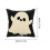 Capas de almofada de Halloween em linho com abóbora e fantasma, 45x45 cm (18x18 polegadas) 3