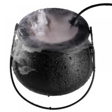 Chaudron de sorcière d'Halloween, générateur de brouillard, noir, 12 LED