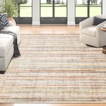 Colorful braided area rug for living room 6 ft x 9 ft
