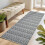 Haperlare modern runner rug grey 2 ft x 6 ft non-slip 1