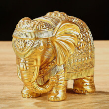 Gold Elephant Statue for Good Luck and Wealth Small
