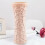 Elegant geometric ceramic-style plastic vase for home and 4
