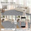 Haperlare modern runner rug grey 2 ft x 6 ft non-slip 4