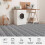 Haperlare woven grey area rug 5' x 7' 5