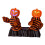 Enfeite de esqueleto de Halloween com luz e som brilhantes. 4