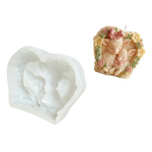 Embossing Flower Lamb Family Silicone Molds Food Grade Silicone