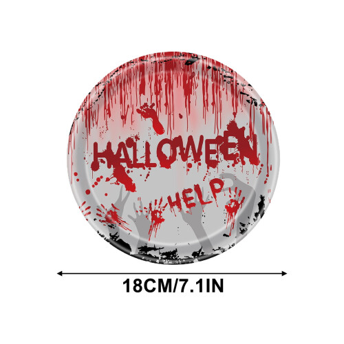 Σετ επιτραπέζιων σκευών μιας χρήσης για το Halloween 16 τεμάχια 7 ιντσών 1