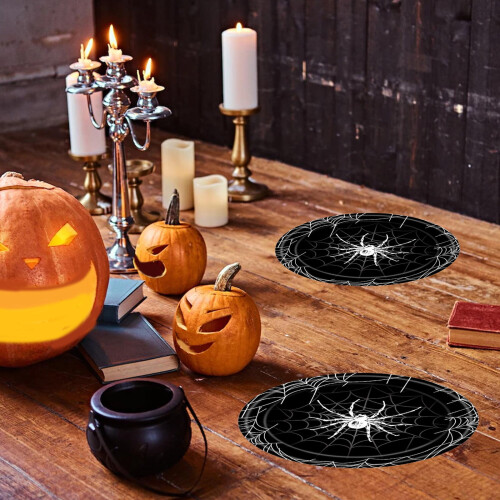 Halloween Spindel Papperstallrikar och Muggar Set 2