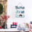 Christmas wall decoration blue snowflake snowman 4