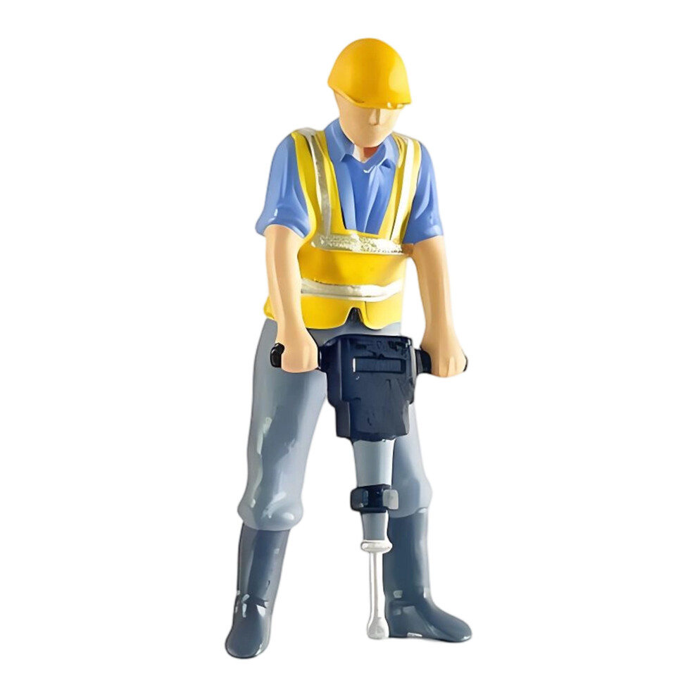 Miniature Resin Construction Building Worker-Drill Holes With 7627001507555