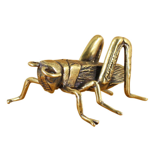 Elegante antike Cricket-Skulptur aus Messing,