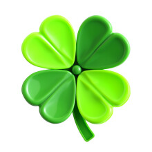 Clovers Fridge Magnets With Bag Sealing Clip Decorative-Green
