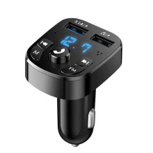 Cantell Dual USB autolader met snelladen, Bluetooth handsfree functie, FM-transmitter en Bluetooth MP3-speler, multifunctionele autolader