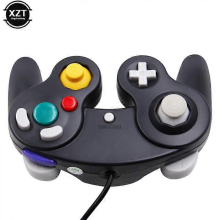 (Zwart) 1 stuk hoogwaardige joystick/gamecontroller met snoer en schokdemping voor Nintendo, Wii en Gamecube
