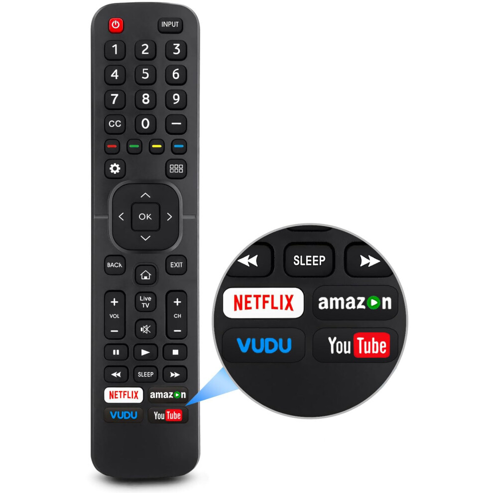 Replacement Remote En2a27 For Hisense 4K Uhd Smart Tv, Instant Infrared Control, No Setup Needed 9330225828174