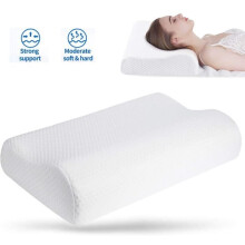 Ergonomisch kussen - Traagschuim - Bamboevezel - Wasbaar - 50x30x10/7cm - Stevig comfort