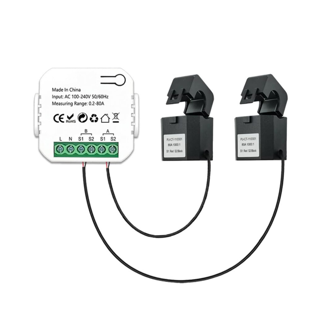 Smart Energy Meter Wifi Solar Pv Power Monitor With 2Ct Sensor Realtime Bidirectional Tracking App Control 9310869832591