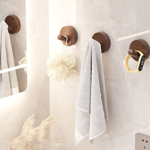 Wood Wall Hook With Strong Adhesive For Sturdy-beechround 2