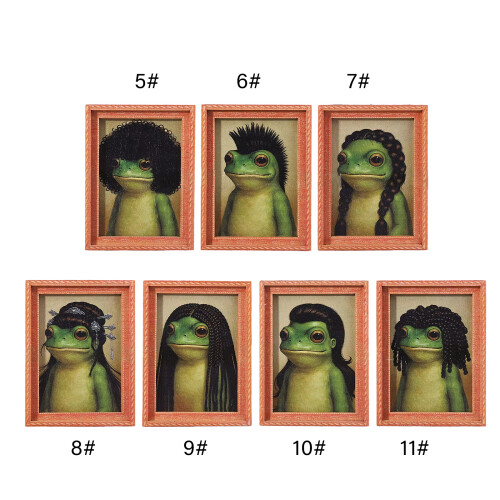 Funny Frogs Fridge Magnets Refrigerator-Long dreadlocks part 2