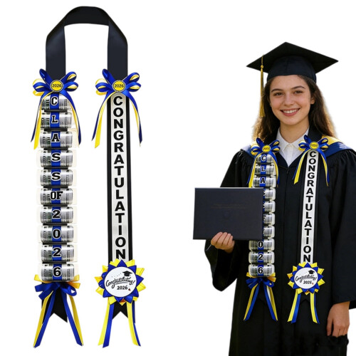 Adjustable Polyester Graduation Money Lei For High School And-I