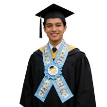 Festival Graduation Wreath Ribbon Adjustable Graduation Lei-A