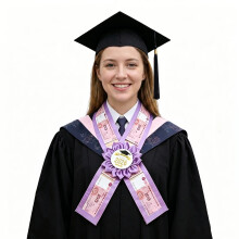 Graduation Money Lei Adjustable Graduation Ribbon Sash For-D