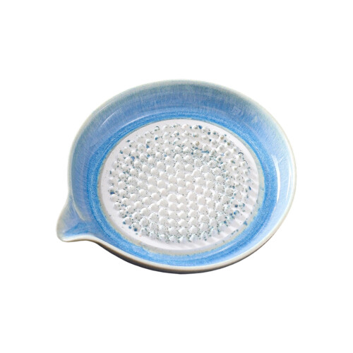 Odor Resistant Ceramic Grinding Dish Ceramic Mincer Dish-Blue