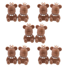Pack of 5 Pair Plush Bear Adjusters Glimmering-brown