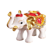 Handcrafted Elephant Designs Jewelry Organizers-red and white