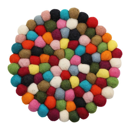 Decorative Kitchen Mat Pot Trivet Heat Resistant-Round 24CM