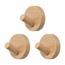 Wood Wall Hook With Strong Adhesive For Sturdy-beechround