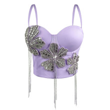 Club Party Rhinestones Studded Corset Top Women-LP 36B 80
