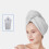 Turban à séchage rapide avec microfibre-gris sans boucle 7