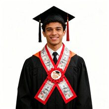 Graduation Cash Ribbon With Money Holder Slots for School And-B