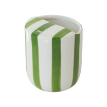 Tasse à boire rayée en céramique, tasse à café-vert rayé
