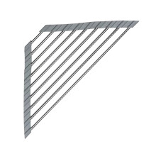 Organisateurs d'évier d'angle robustes en acier antirouille-Gris