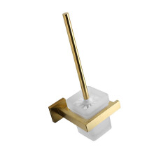 Not Slip Grip with Stable Base Square Toilet Brush-Brushed Gold