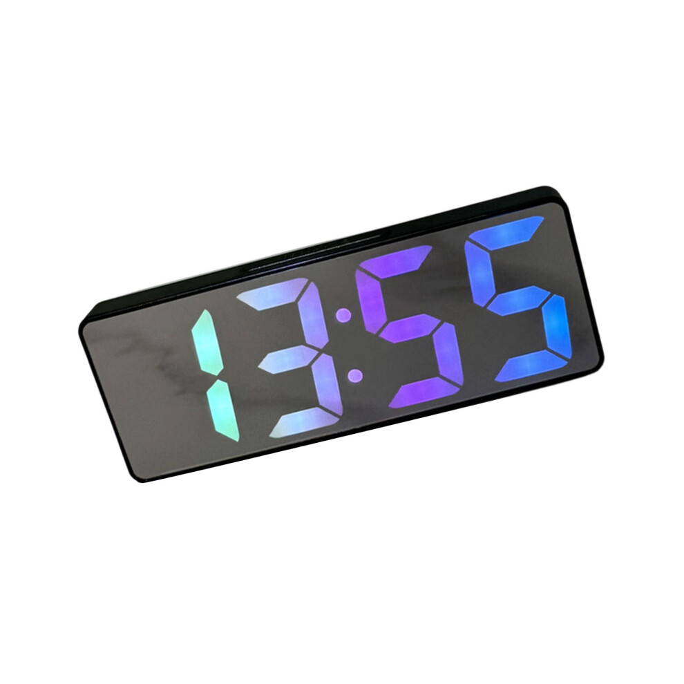 Digital Clock With Temperature Display LED-Blackshelllantern