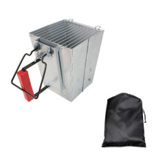 Portable Charcoal BBQ Grill Stainless Steel Folding Grill with Carry Bag for Camping Picnic Garden Use