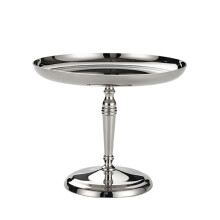 Elegantes Dessert-Serviertablett aus Edelstahl mit Füßen für-S