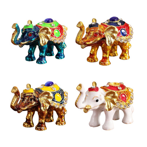 Étui à bijoux miniature en forme d'éléphant, idéal pour-Orange 1