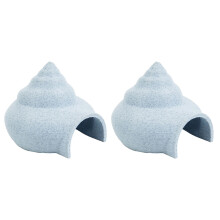 2Pcs Seashells Cave Shelter House Fishtank Ornament for Marine