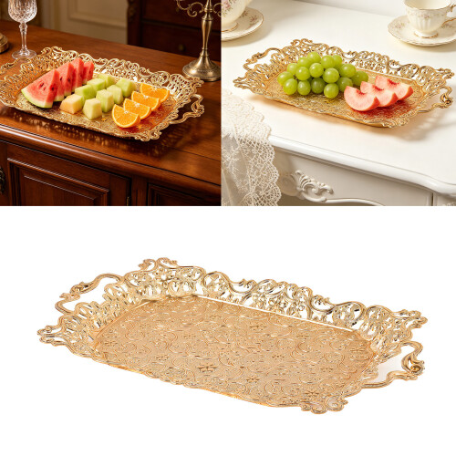 Handgefertigtes Snacktablett aus Eisen mit ornamentaler Gravur, 1