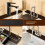Tapis de robinet de cuisine long de 76 cm avec conception à-Noir 7
