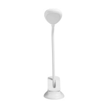 LED Clip-On Desk Lamp, Flexible Arm, Rechargeable, 3 Colour