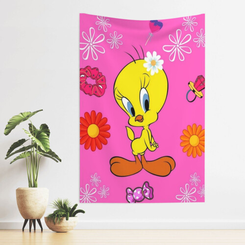 Tweetybird Polyester Wall Tapestry for Bedroom