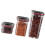 Set Of 3 Clear Rotating Jars Designs For Portable Kitchen-Black 1