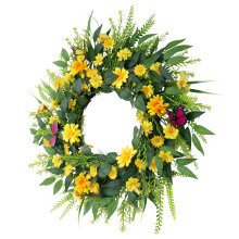 Artificial Spring Wreath 60X60cm Realistic Simulation Flower
