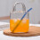 Large 550ML Glass Cup With Purse Shape Creative Clear Handbag 5