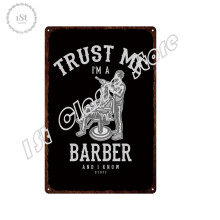 Vintage Barber Tools Aluminum Wall Sign 12x8 in